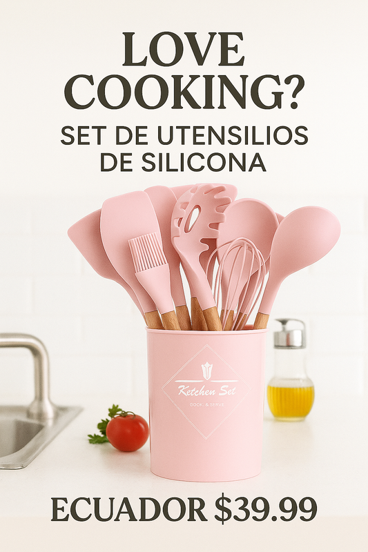 SET DE 12 UTENSILIOS DE SILICONA